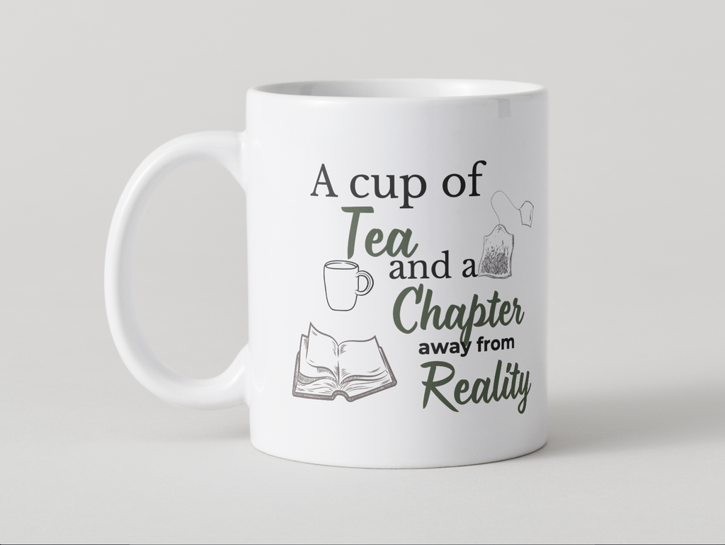 A Cup of Tea and a Chapter Away From Reality Mug